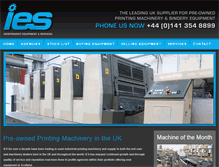 Tablet Screenshot of iesmachinery.com